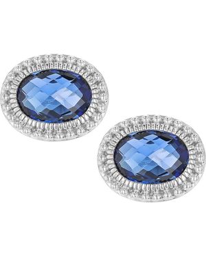 Judith Ripka Lab Created Sapphire Stud Earrings - Blue