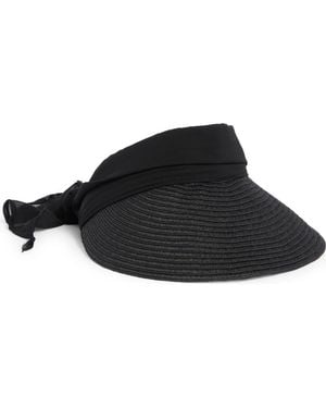 Vince Camuto Chiffon Tie Back Visor - Black
