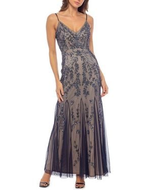 marina v neck embroidered dress Araminta Embroidered Maxi Dress - Stella Marina main image 0