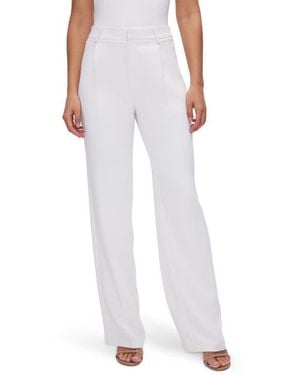 GOOD AMERICAN Luxe Suiting Column Wide Leg Pants - White