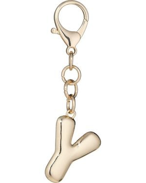 Leith Bubble Initial Bag Charm - Metallic