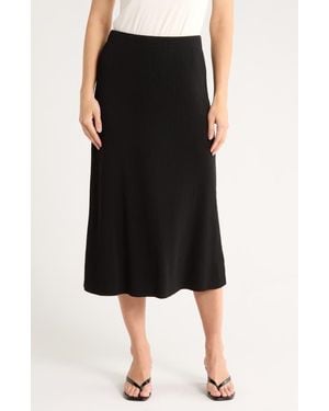 Vince Rib Midi Skirt - Black