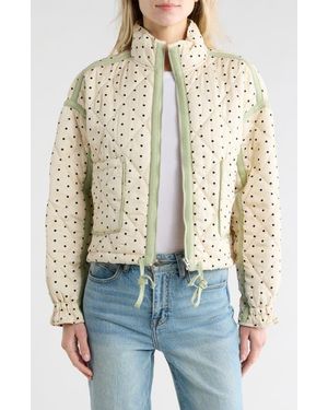 Blank NYC Cropped Quilted Jacket - Natural