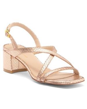Stuart Weitzman Oasis 50 Block Heel Sandal - Natural