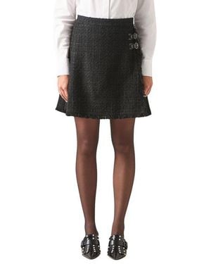 LK Bennett Pip Tweed Skirt - Black