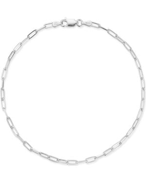 Glaze Jewelry Paper Clip Chain Bracelet - White
