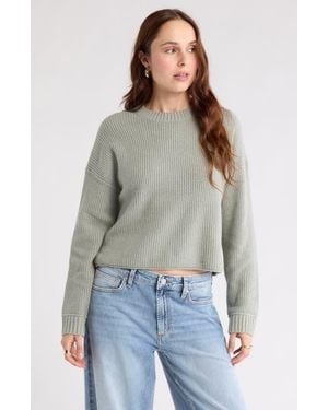 Abound Cozy Crew Pullover Sweater - Black