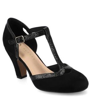 Journee Collection Journee Olina T-Strap Pump - Black