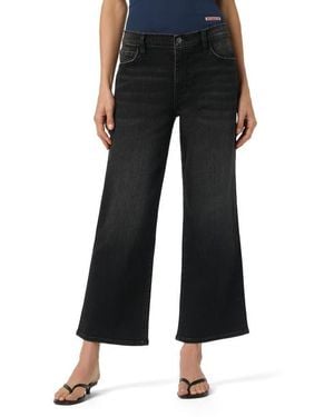 Hudson Jeans Rosalie High Waist Ankle Wide Leg Jeans - Black