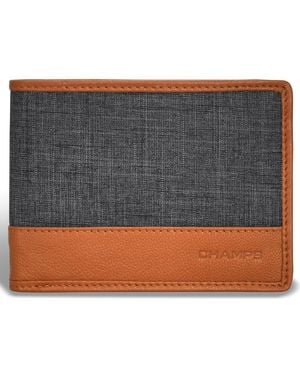 CHAMPS Denim Bifold Wallet - Gray
