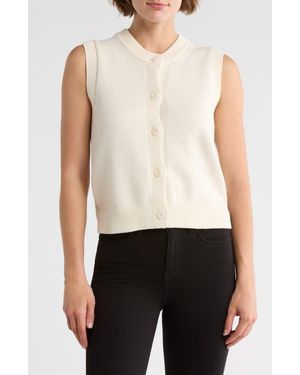 French Connection Mozart Sleeveless Cotton Sweater Vest - Natural