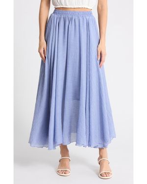 Max Studio Gauze Skirt - Blue