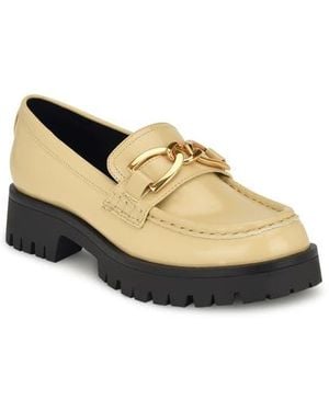 Nine West Gemay Lug Sole Chain Loafer - Natural