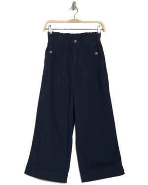 Democracy High Waist Crop Wide Leg Pants - Blue