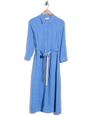 L'Agence Malika Midi Shirtdress - Blue