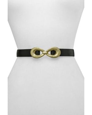 Raina Milan Leather Belt - Black