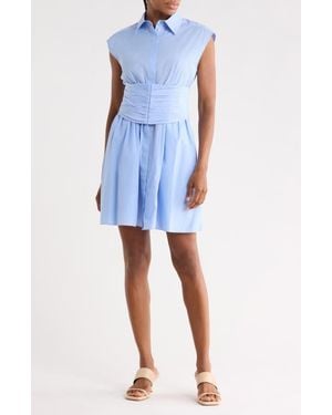 Rebecca Taylor Sleeveless Taffeta Dress - Blue
