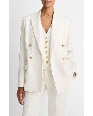 Vince Tailored Double Breasted Blazer - Natural