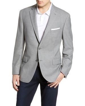 Hart Schaffner Marx New York Fit Solid Wool Blazer - Gray