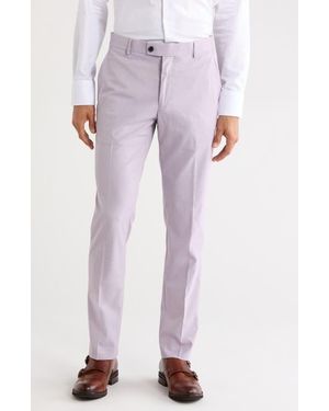 Original Penguin Flat Front Oxford Dress Pants - Purple