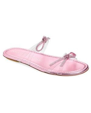 Stuart Weitzman Bow Slide Sandal - Pink