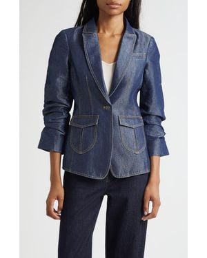 Cinq À Sept Louisa Denim Blazer - Blue