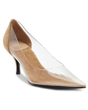 Jeffrey Campbell Clear Vinyl Kitten Heel Pump - White