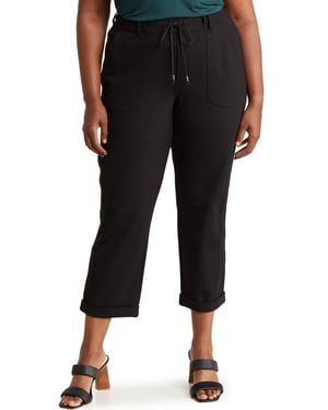 Democracy Ab Leisure High Waist Cuffed Pants - Black