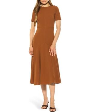 Alexia Admor Lennox Knit Midi Dress - Brown