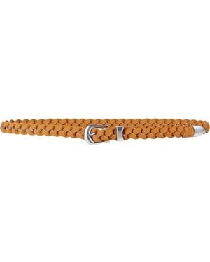 Linea Pelle Braided Belt - White