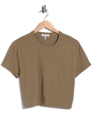 Rag & Bone Slub Cotton Boxy T-Shirt - Brown