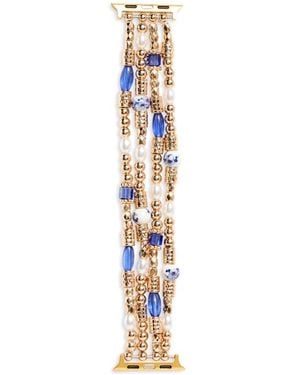 Nordstrom Rack Beaded Smart Watch Strap - Metallic