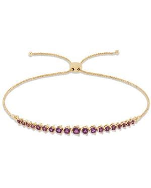 Frankie & Zoe 14K Amethyst Bolo Bracelet - White