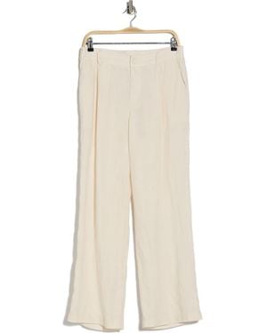 James Perse Pleated Front Linen Pants - Natural