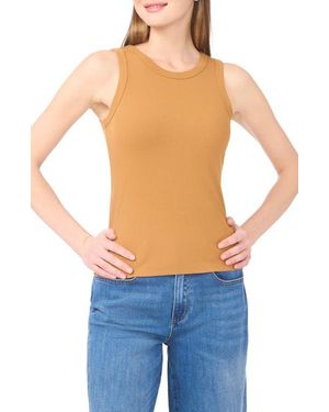 Halogen® Fitted Ribbed Tank Top - Blue