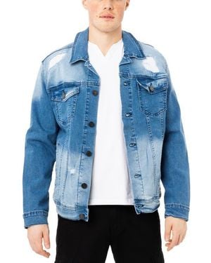 Xray Jeans Washed Slim Denim Jacket - Blue
