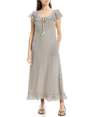Max Studio Flutter Sleeve Maxi Dress - Multicolor