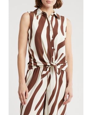Love By Design Harper Print Sleeveless Blouse - Multicolor
