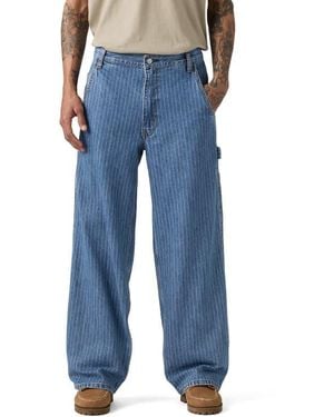 Levi's Extra Baggy Pinstripe Utility Relaxed Leg Jeans - Blue