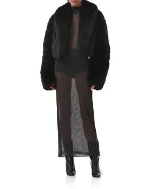 AFRM Stephanie Faux Fur Jacket - Black