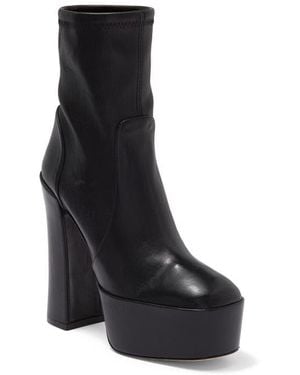 Stuart Weitzman Skyhigh 145 Stuart Platform Boot - Black
