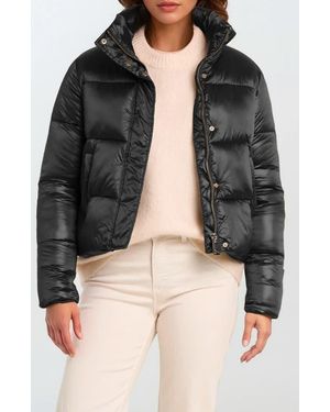 Noize Coco-El Water Resistant Crop Puffer Jacket - Black