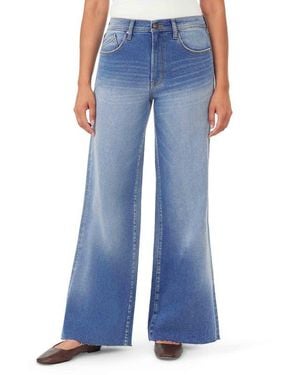 Kensie The Kaya High Rise Wide Leg Jeans - Blue