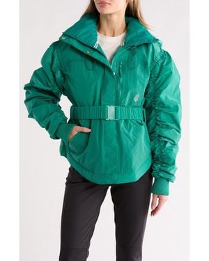 Free People Fp Movement Lift Love Waterproof Primaloft Insulated Hooded Jacket - Green