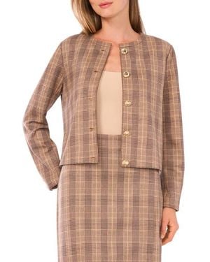 Ted Baker Plaid Jacket - Brown