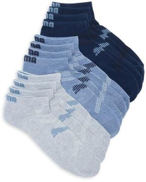 PUMA 6-Pack Terry Low Cut Socks - Blue