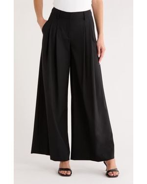 Twp New Didi Wide Leg Wool Blend Pants - Black