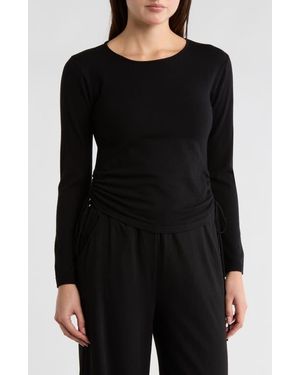Max Studio Side Cinched Top - Black
