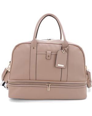 MALI + LILI Riley Vegan Leather Weekend Travel Bag - Natural