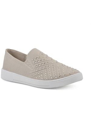 White Mountain Upbring Rhinestone Slip-On - White